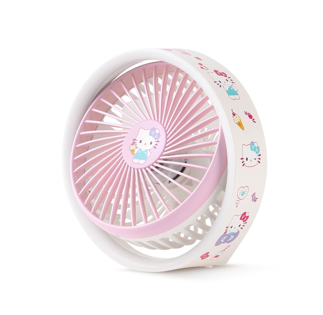 便携式座枱风扇/LED灯 – Hello Kitty - 电扇 - 塑料 粉红色