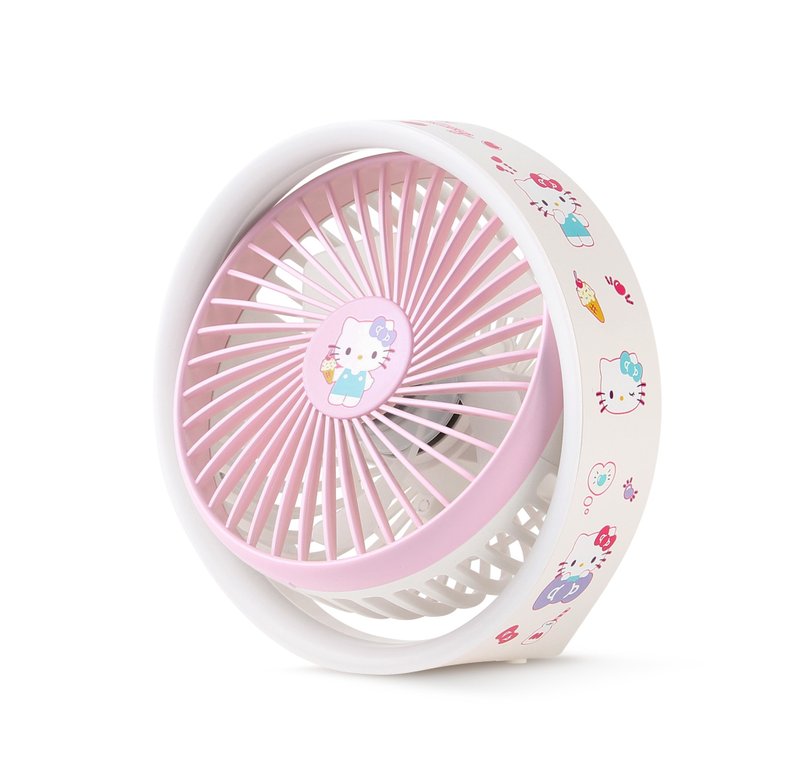 便携式座枱风扇/LED灯 – Hello Kitty - 电扇 - 塑料 粉红色