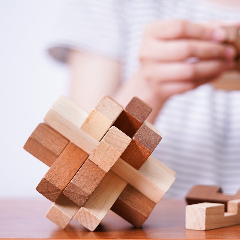 【十二柱鲁班锁】益智玩具 木制桌游 1250933 | Wooderful life - 桌游/玩具 - 木头 咖啡色