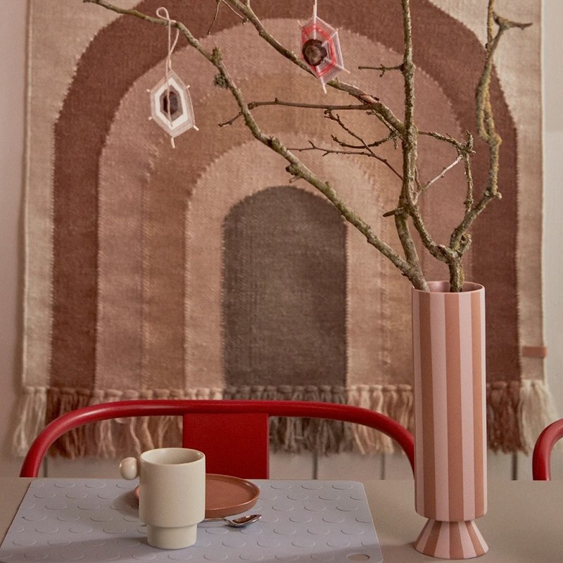 OYOY 矩形硅胶餐垫 / 灰色圈圈 (2入组) - 餐垫/桌巾 - 硅胶 