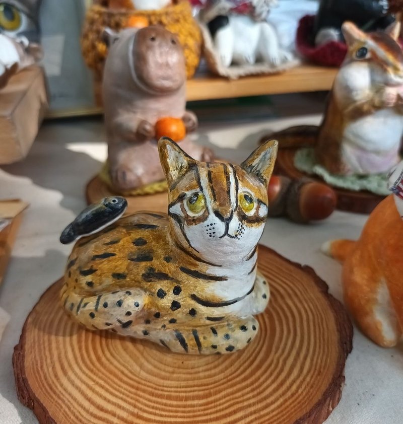 石虎礼物/定制化/居家办公室/手工捏塑非模型 - 玩偶/公仔 - 粘土 