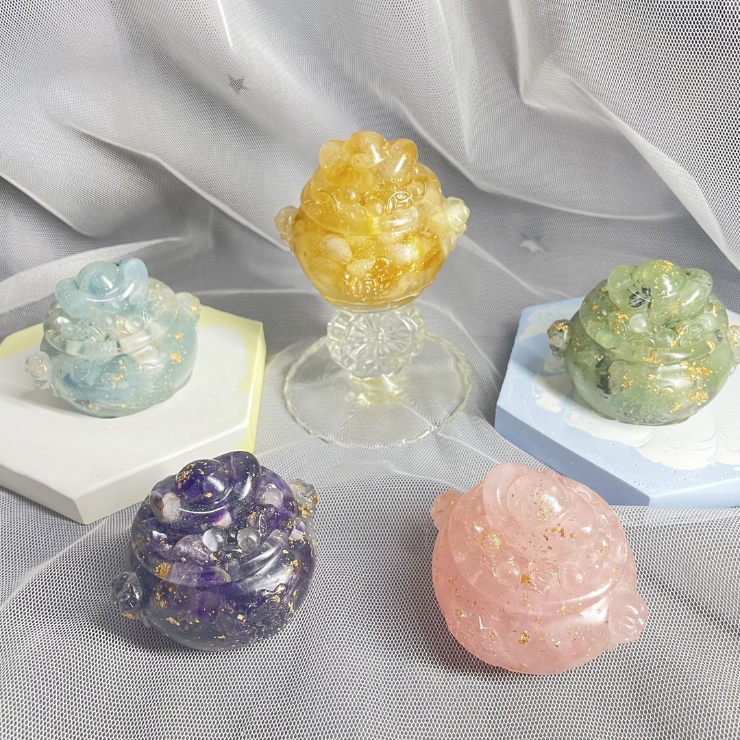【手工制作】招财进宝聚宝盆/水晶摆饰 - 摆饰 - 宝石 