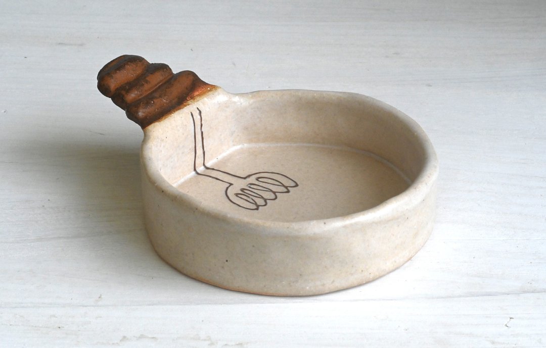 用于 Ajillo 的 Cocotte 盘，带裸灯泡，耐热且烤箱安全 - 浅碟/小碟子 - 陶 咖啡色