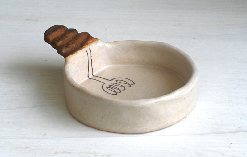 用于 Ajillo 的 Cocotte 盘，带裸灯泡，耐热且烤箱安全 - 浅碟/小碟子 - 陶 咖啡色