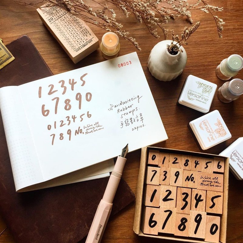 南国的孩子 手写数字章 (22个入) - 印章/印台 - 木头 