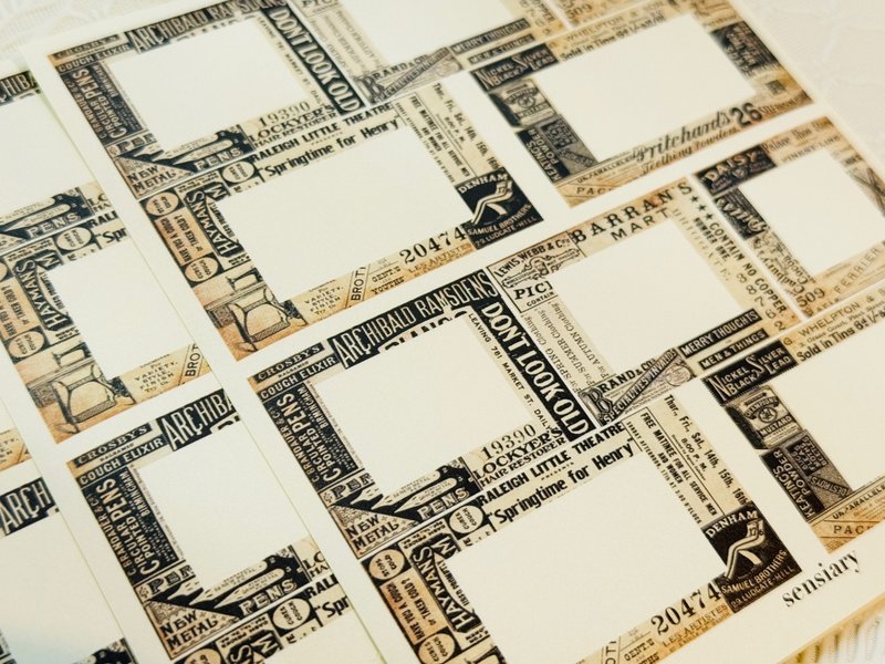 sensiary 复古字母方形贴纸 no.2 - 卡片/明信片 - 纸 