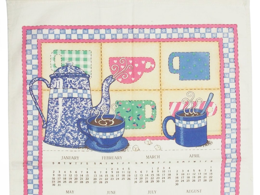 2000 千禧年 美国早期布面月历 午茶时光 - 其他 - 棉．麻 白色
