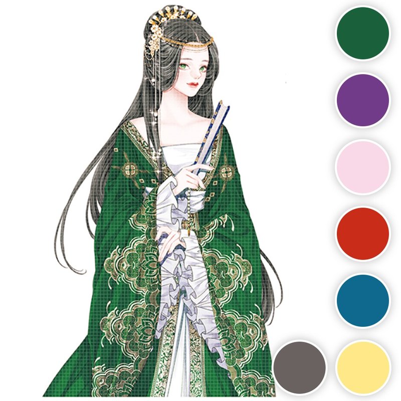 紫葳 (7色) 27 (honne market) 人物贴纸 女孩贴纸 浣熊 - 贴纸 - 纸 