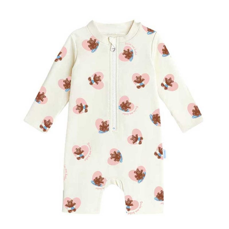 Heart Bear Swimsuit - 泳衣/游泳用品 - 聚酯纤维 白色