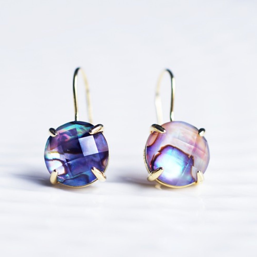 Avalon Shell and Crystal Hook Earrings Anastasia - 项链 - 宝石 