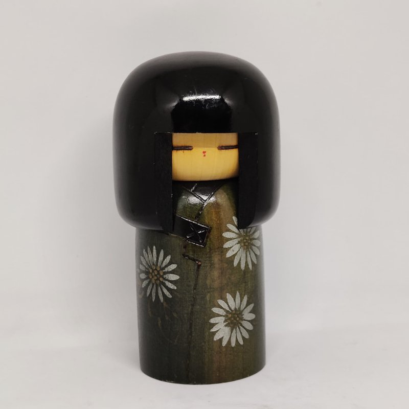 Creative kokeshi doll by Miyashita Hajime - 玩偶/公仔 - 木头 黑色