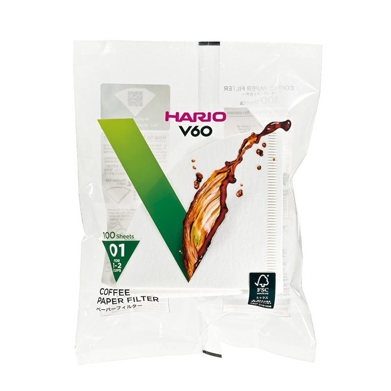 【HARIO】V60无漂白01滤纸110张/VCF-01-110W - 咖啡壶/周边 - 纸 