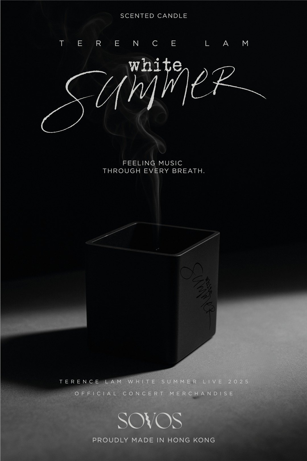 SOVOS × 林家谦 WHITE SUMMER 演唱会限定蜡烛系列 - Black 黑色 - 蜡烛/烛台 - 蜡 