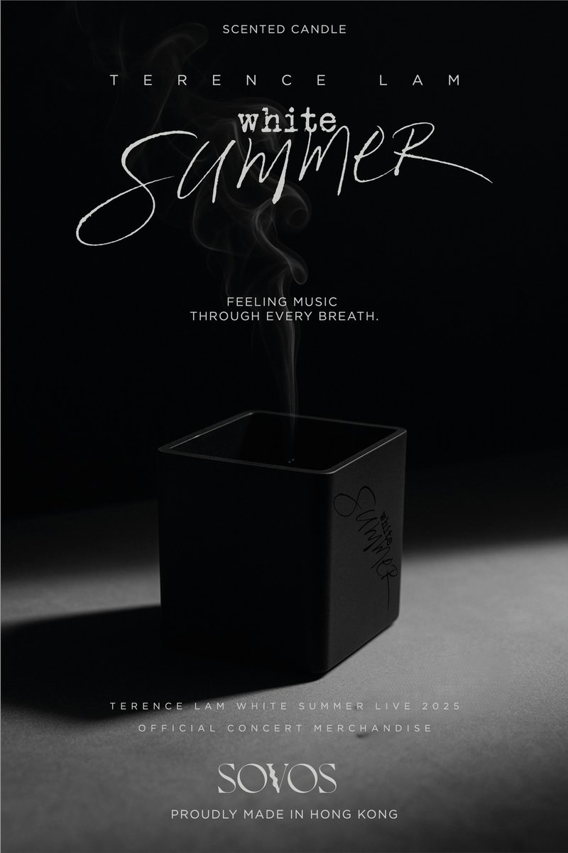 SOVOS × 林家谦 WHITE SUMMER 演唱会限定蜡烛系列 - Black 黑色 - 蜡烛/烛台 - 蜡 