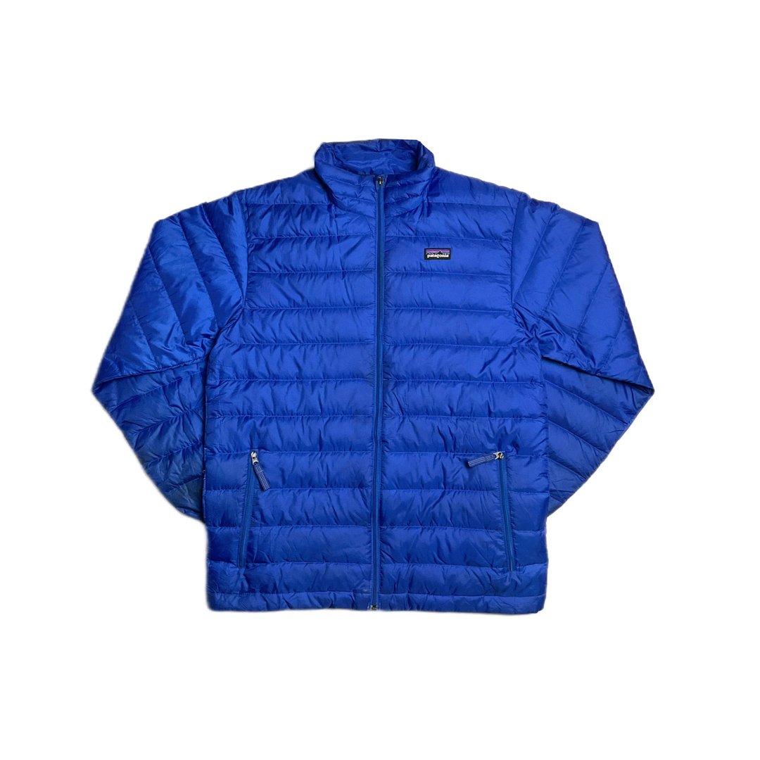 Patagonia 宝蓝色羽绒外套 - 男装外套 - 其他人造纤维 蓝色