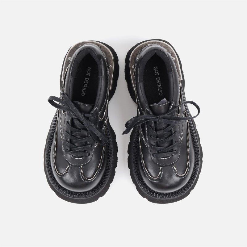 notdetailed原创 圆头厚底单鞋 大头金属装饰德比鞋 - 女款休闲鞋 - 其他材质 