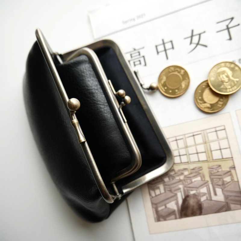 高校生  口金包  子母包 / 零钱包 【台湾制造】 - 零钱包 - 其他金属 黑色