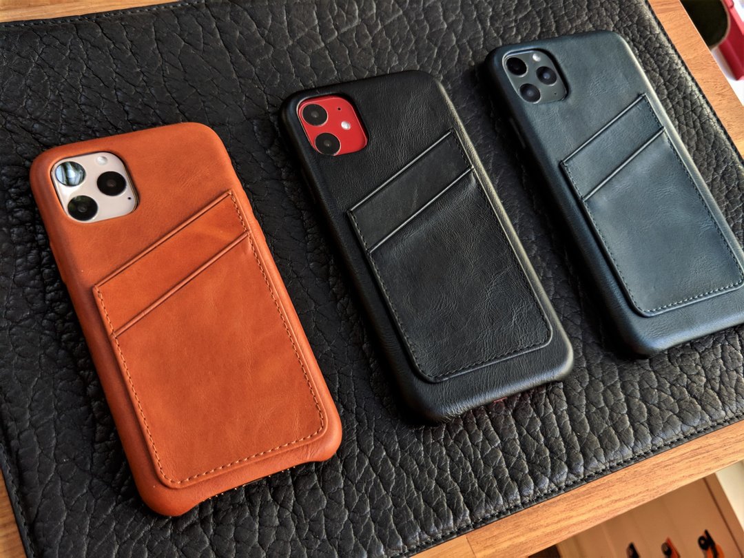UNIC真皮双卡槽手机壳iPhone11/iPhone11 Pro/ProMax【可定制化】 - 手机壳/手机套 - 真皮 咖啡色