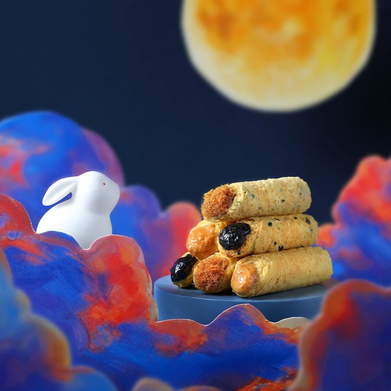 2盒组 青鸟旅行 | 漫步星瀚 综合经典蛋卷礼盒16入效期2023/11/20 - 零食/点心 - 新鲜食材 蓝色