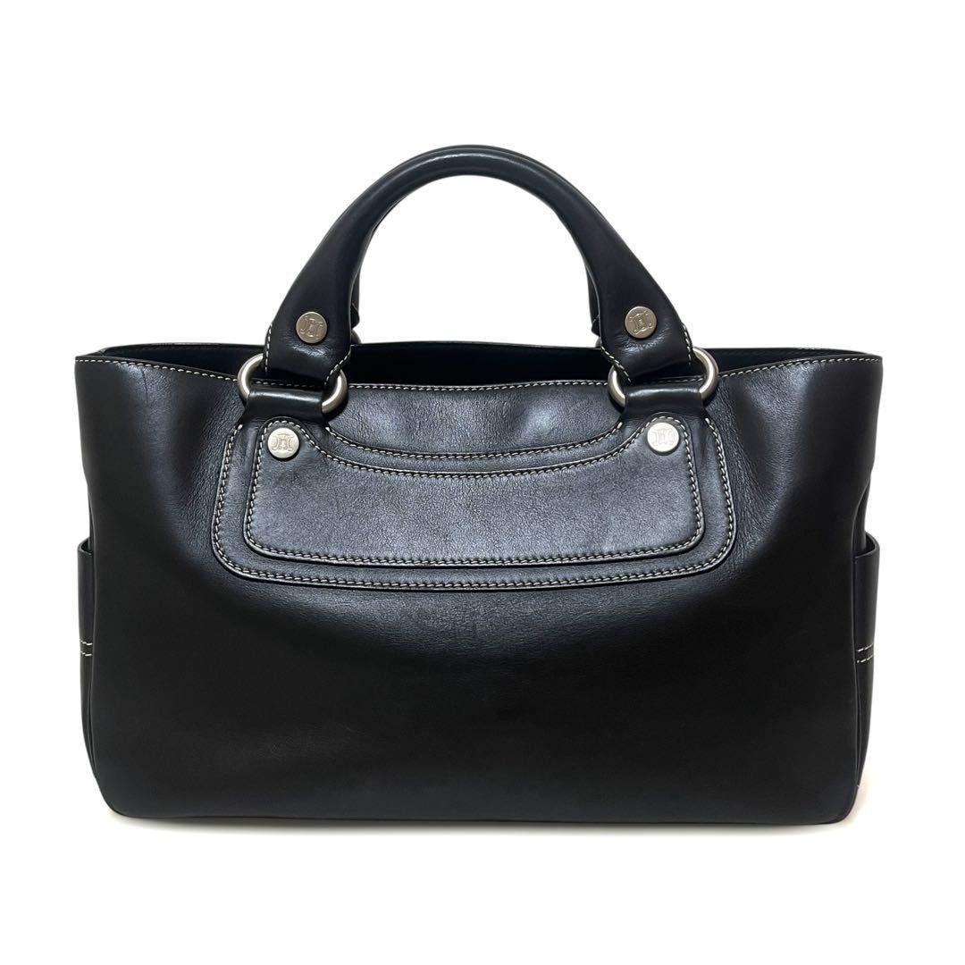 正品 CELINE 瑟琳 Boogie Bag 手提包 皮革 深海军蓝 二手 - 手提包/手提袋 - 真皮 