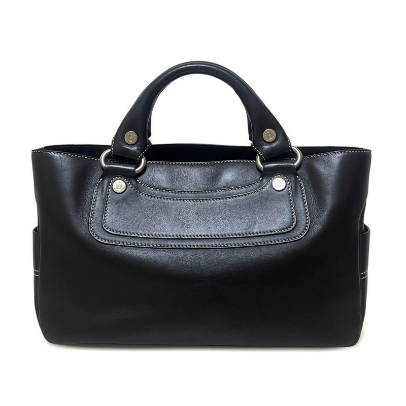 正品 CELINE 瑟琳 Boogie Bag 手提包 皮革 深海军蓝 二手 - 手提包/手提袋 - 真皮 