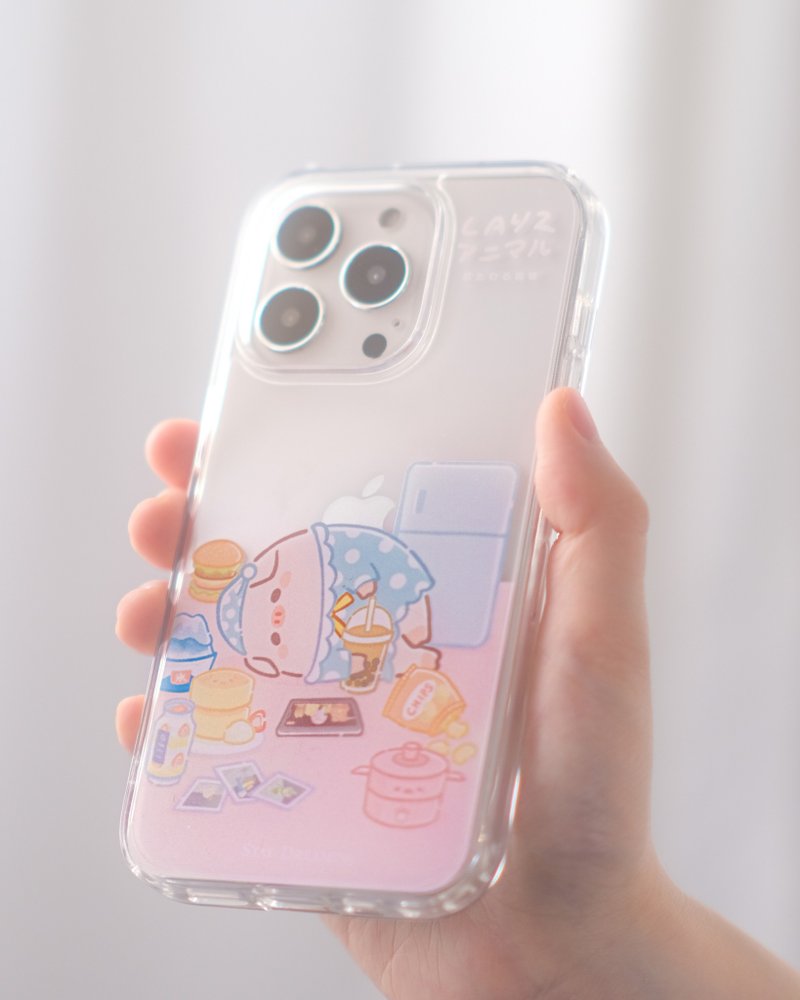 香港品牌 LAYz Animal #01 碌埃猪 硅胶 iPhone 手机壳 - 手机壳/手机套 - 塑料 蓝色