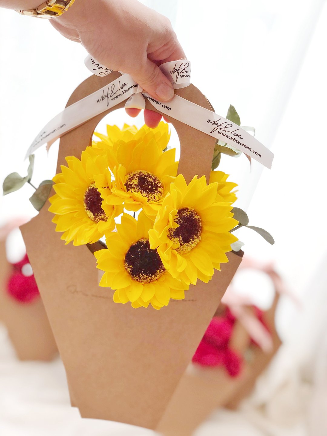 毕业花束 趁机表白首选 6朵向日葵  韩系牛皮提盒-皂花系列 - 其他 - 植物．花 多色