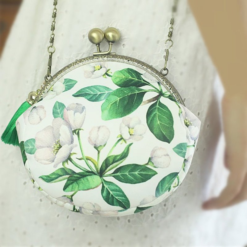 上新品首件5折）定制刻字绣字 口金包 旗袍包 斜挎包 iphone 手机袋 手机包 斜背包 收纳包袋 生日礼物 绿色 - 侧背包/斜挎包 - 棉．麻 绿色