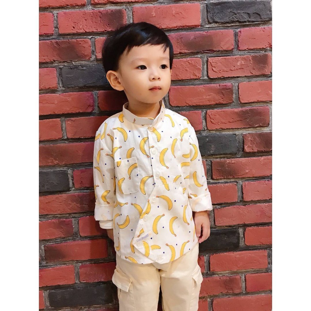 CHILDHOOD柴虎 香蕉超人设计师款衬衫 - 童装上衣 - 棉 