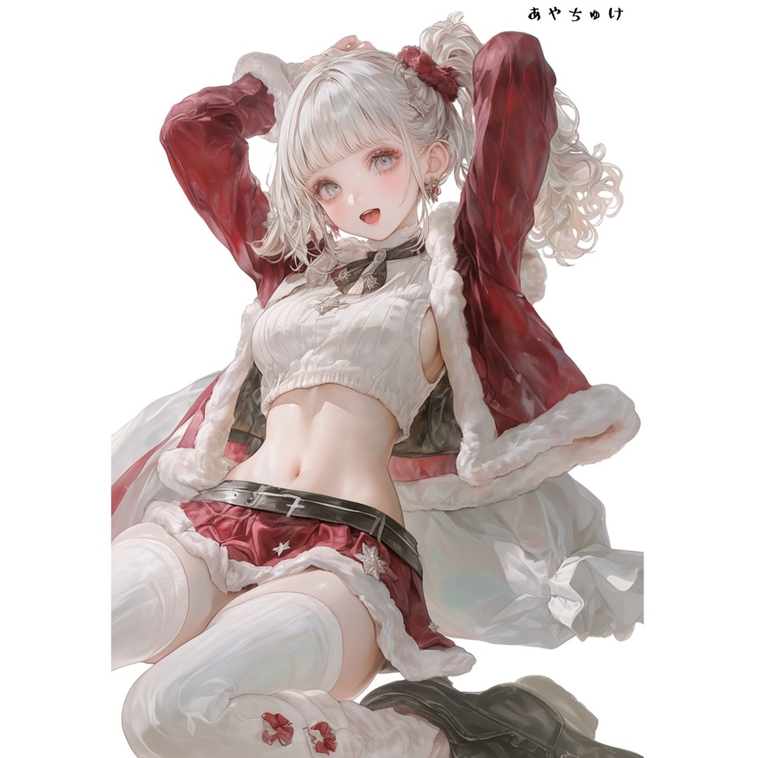 【12月新作3】07-107-0022 人物贴纸 圣诞女孩 - 贴纸 - 纸 
