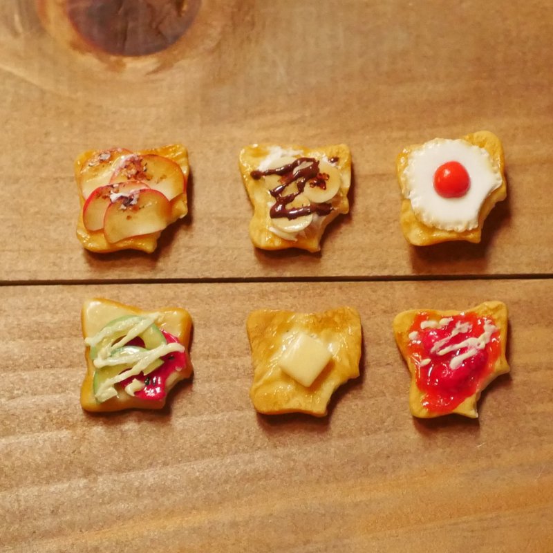 吐司吃到一半时吐司5 件套 - 玩偶/公仔 - 粘土 