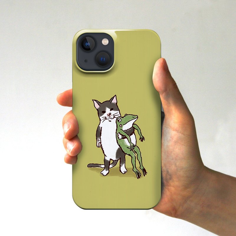 iPhone Case Nakayoshi Yellow Gray - 手机壳/手机套 - 纸 卡其色