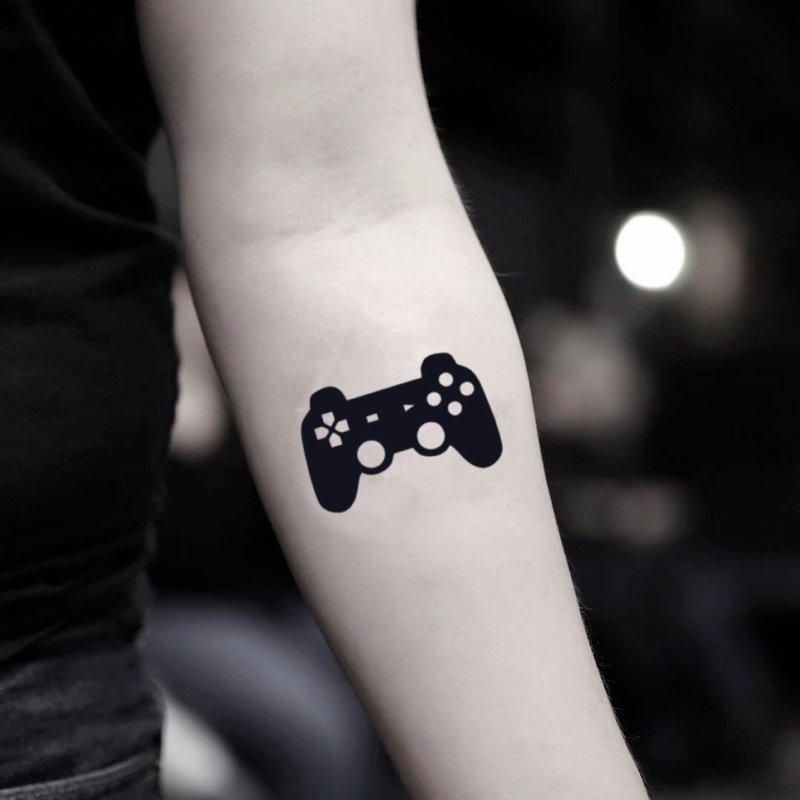 OhMyTat 电子游戏控制器 Video Game Control 纹身贴纸 (2 张) - 纹身贴 - 纸 黑色