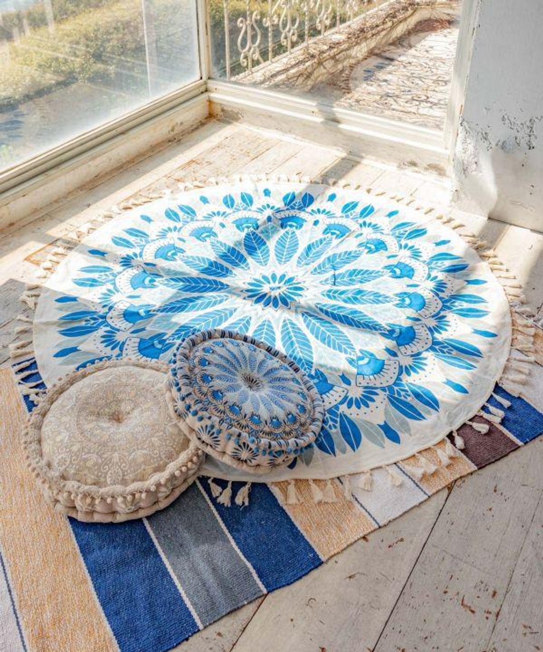 Moroccan Mandala Round Cloth - 摆饰 - 其他材质 