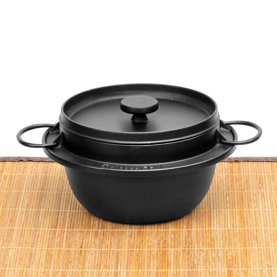 岩铸 南部铁器 铁锅 珐琅锅 炊饭锅 3合炊 IH对应 日本制 - 锅具/烤盘 - 其他金属 黑色