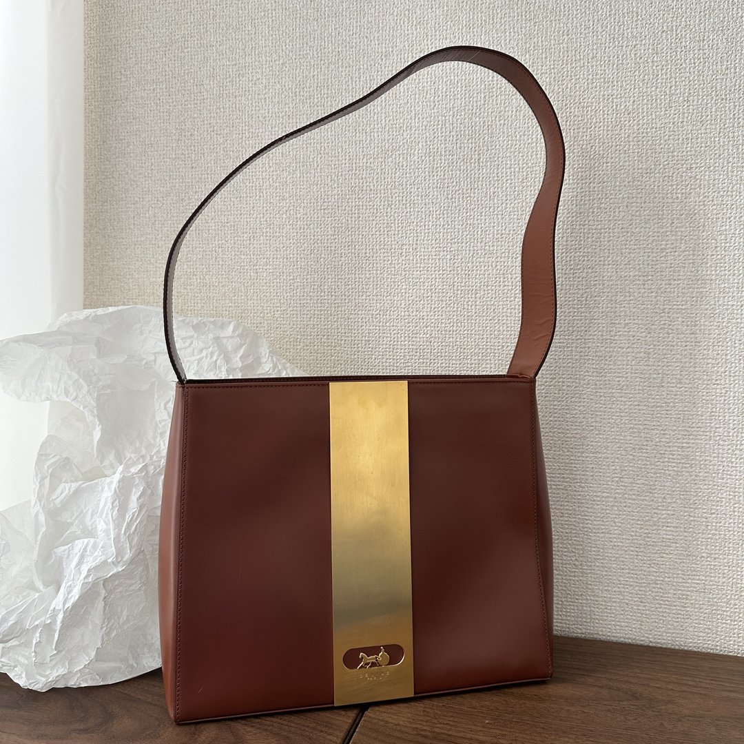 CELINE 塞琳 Vintage 马车 Hobo 肩背包 - 侧背包/斜挎包 - 真皮 咖啡色