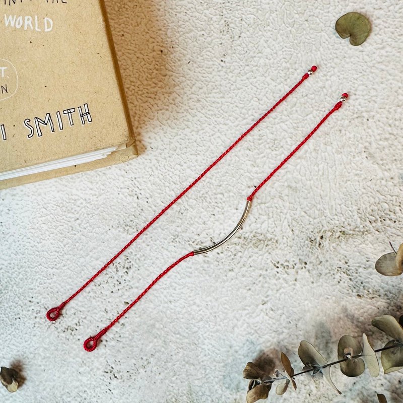 细红绳 l 本命年红色手绳 l  平安手绳 l 编织蜡线 - 手链/手环 - 银 