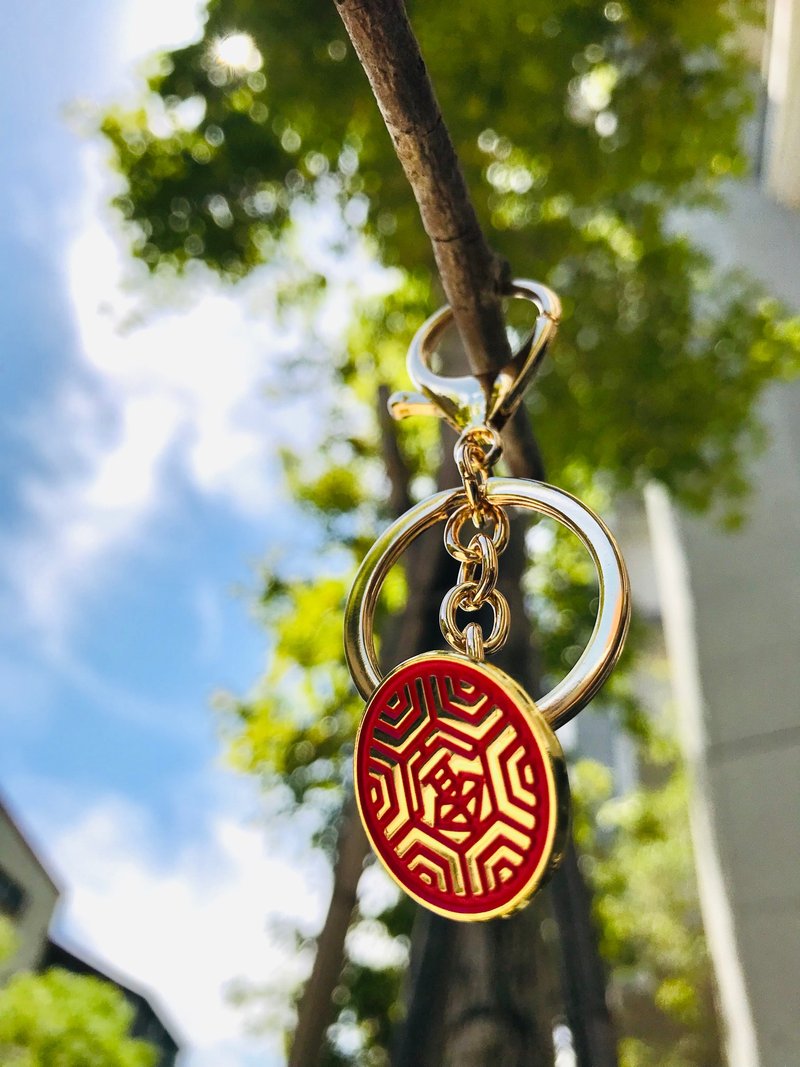 台湾富贵在心田 富粿 红龟粿 金属胸章 别针两用钥匙圈 - 钥匙链/钥匙包 - 其他材质 