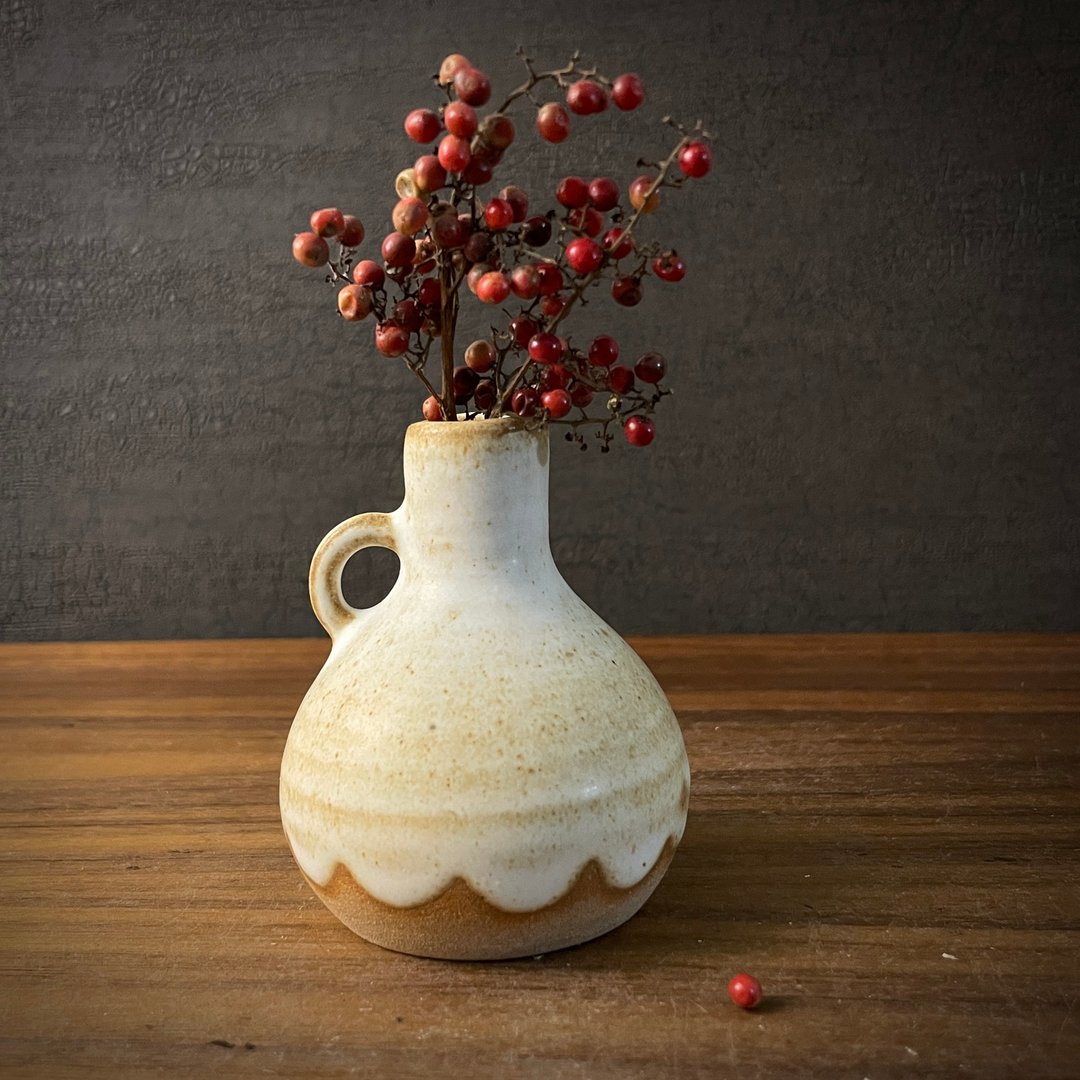 【 小丸花器 】  奶油  小花器 花瓶 - 花瓶/陶器 - 陶 咖啡色