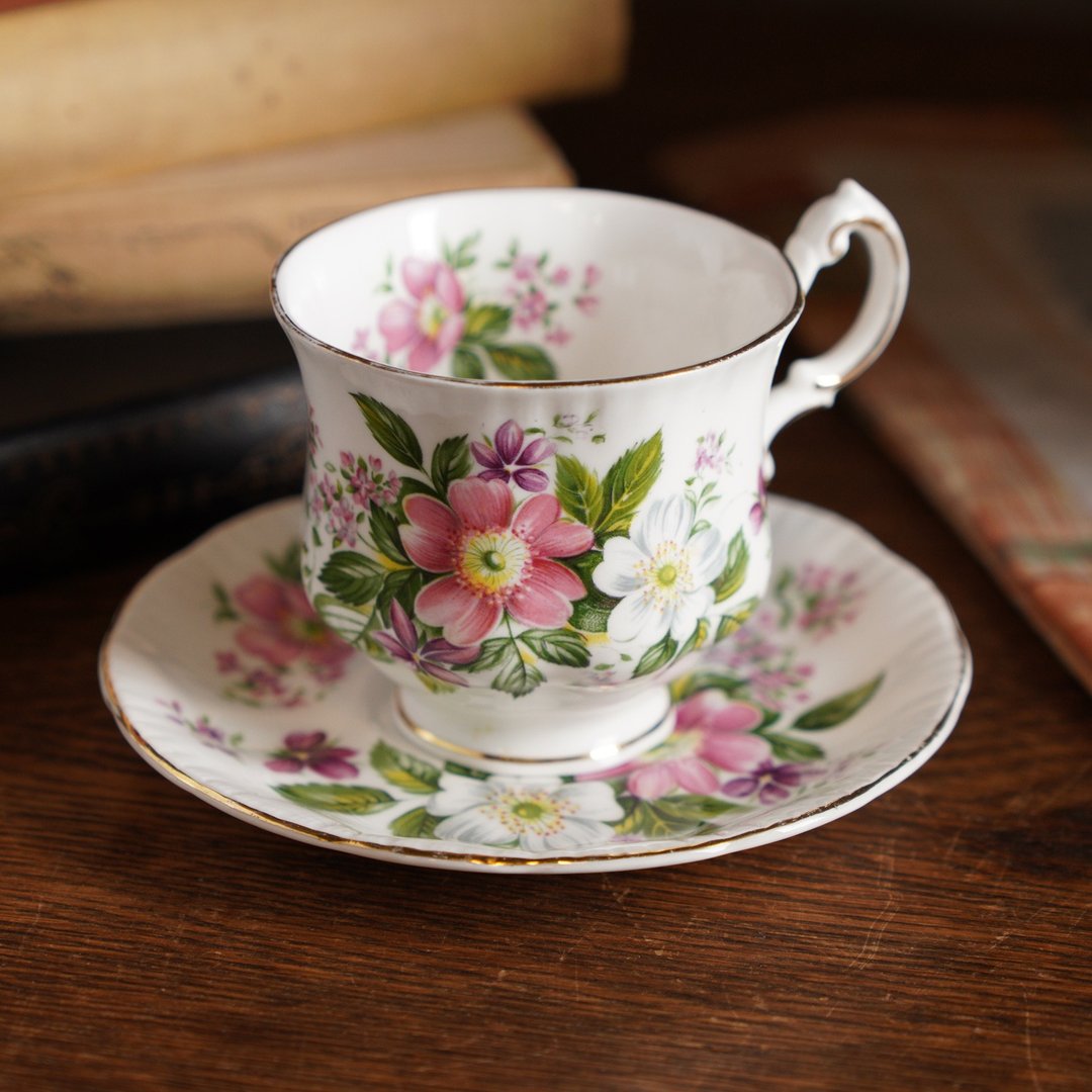 英国名瓷Paragon百花庆典系列细骨瓷描金杯组 - 茶具/茶杯 - 其他材质 多色