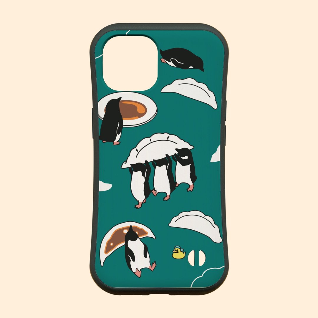 Penguin [兼容于 iPhone14/iPhone15] Penguin绿绿色 iPhone 握把保护壳 [多种型号可选] - 手机壳/手机套 - 塑料 绿色