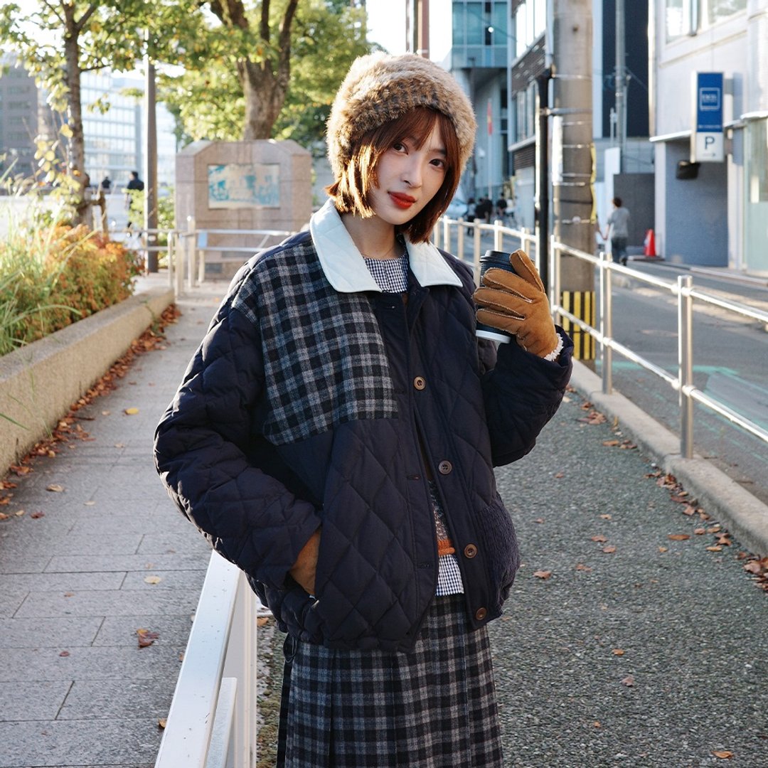 拼接绗缝羽绒服|外套|冬款|Sora-1960 - 女装休闲/机能外套 - 聚酯纤维 