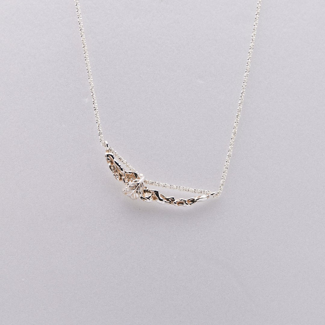 Le vent01_feather and sea spray necklace - 项链 - 纯银 