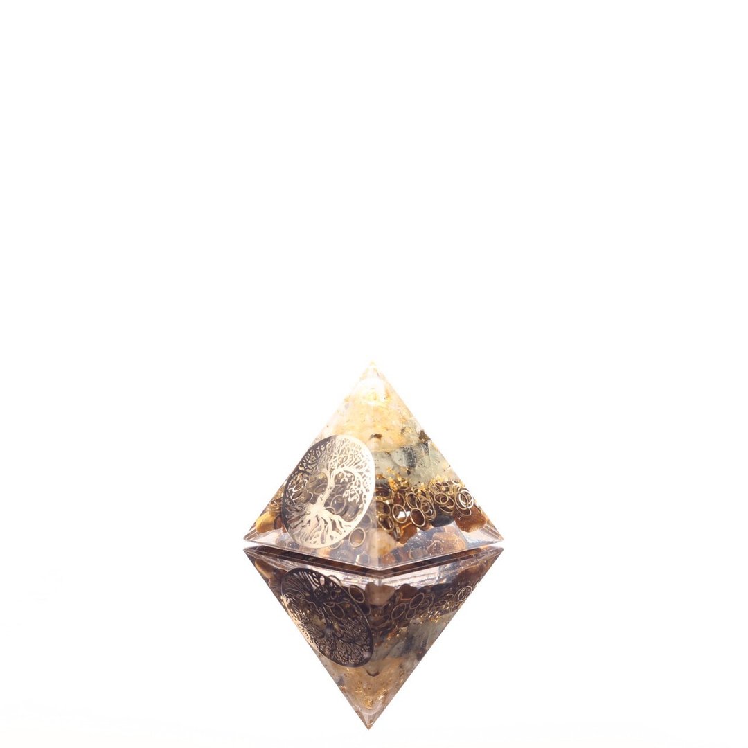【毕业礼物】金色生命之树-奥刚金字塔Orgonite水晶疗愈开运招 - 摆饰 - 半宝石 金色