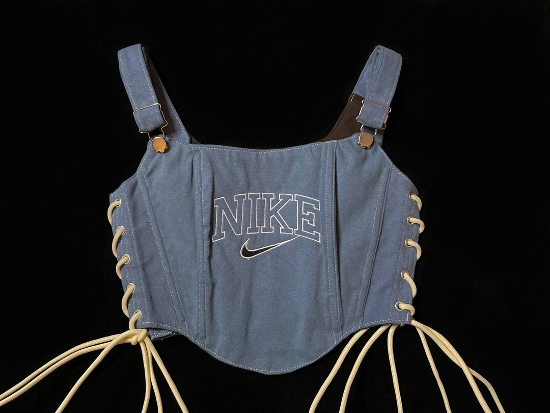 REGETHER 古着改制 NIKE 吊带式侧绑带马甲 BRA TOP-38 - 女装背心 - 棉 蓝色