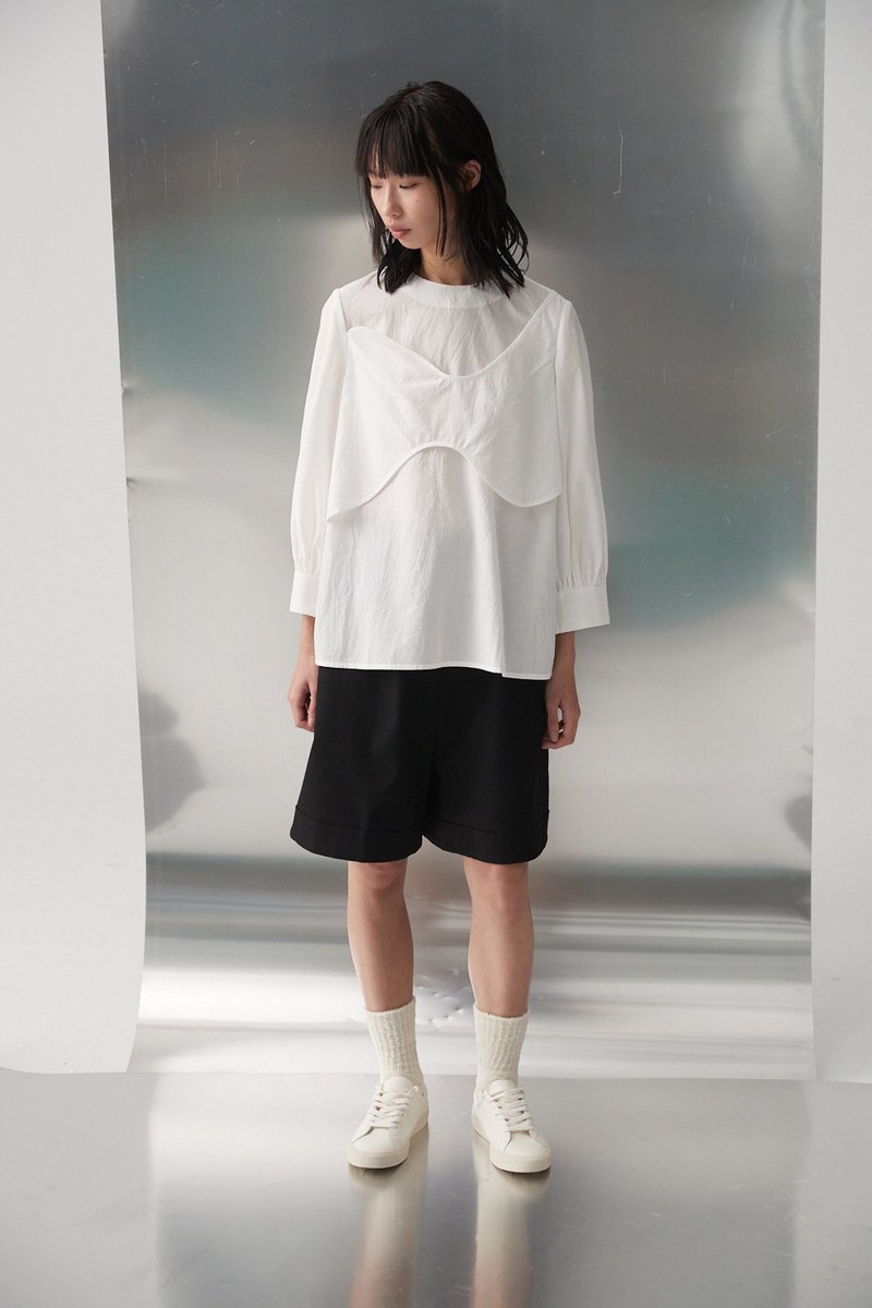 饰片透肤上衣 - 女装上衣 - 其他人造纤维 