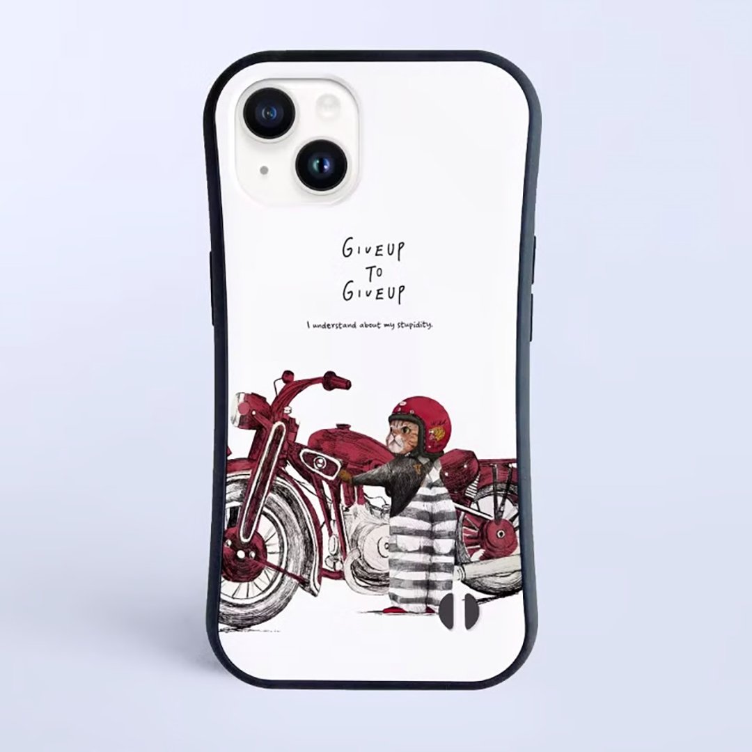 想变成老虎的猫咪 / 防撞握把 iPhone 手机壳 - 手机壳/手机套 - 塑料 蓝色
