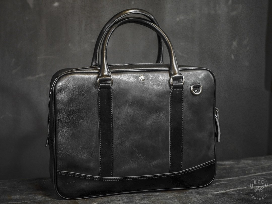 Leather Briefcase 植鞣皮革公文包 - 公文包/医生包 - 真皮 黑色