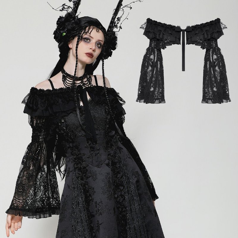 人造珍珠造型雕花蕾丝喇叭长袖披肩DARK IN LOVE台湾代理JDIBW157 - 女装休闲/机能外套 - 尼龙 