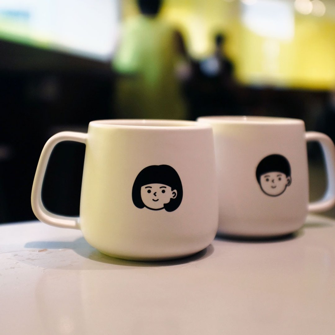 【24H出货】小情侣 陶瓷沙拉杯一组二入 圣诞情人礼物 - 其他杯子 - 陶 